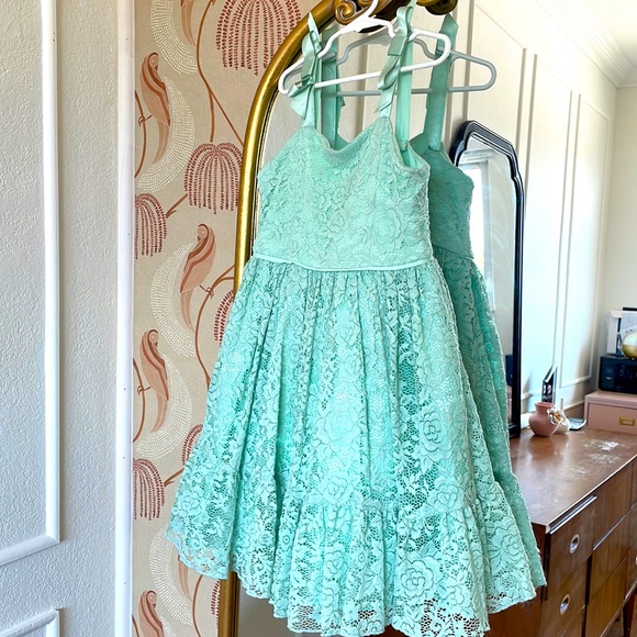 slim fit dress slacks Mint Green Girl Dresses | Lace Dress main image 0